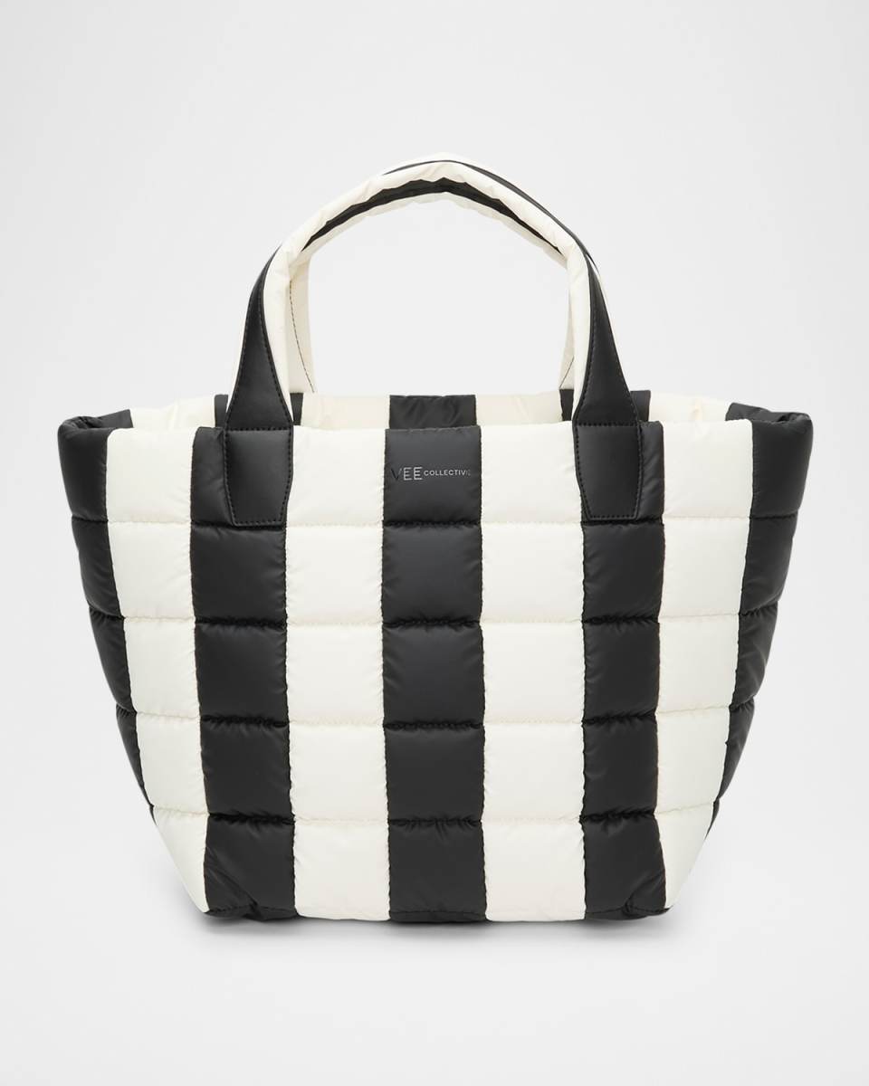 Porter Medium Padded Marshmallow Stripe Tote Bag